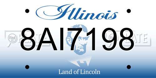 8AI7198 Illinois License Plate