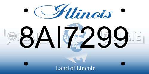8AI7299 Illinois License Plate