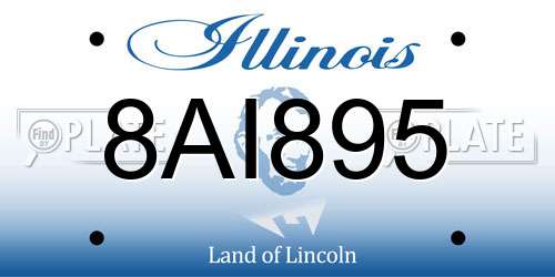 8AI895 Illinois License Plate