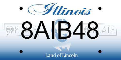8AIB48 Illinois License Plate