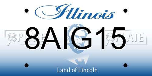 8AIG15 Illinois License Plate