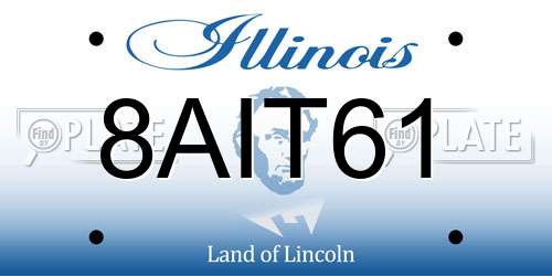8AIT61 Illinois License Plate