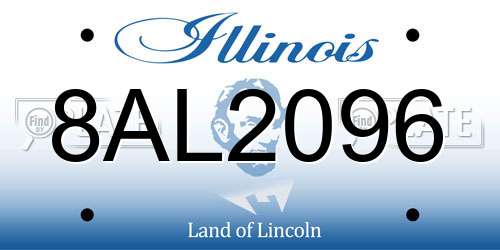 8AL2096 Illinois License Plate