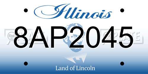 8AP2045 Illinois License Plate