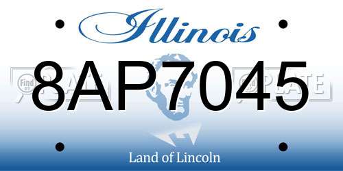 8AP7045 Illinois License Plate