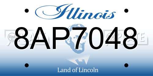 8AP7048 Illinois License Plate