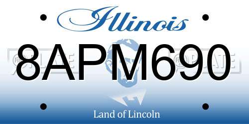 8APM690 Illinois License Plate