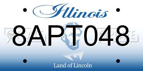 8APT048 Illinois License Plate