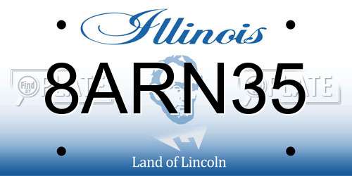 8ARN35 Illinois License Plate
