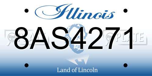 8AS4271 Illinois License Plate