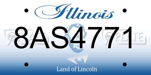 8AS4771 Illinois License Plate