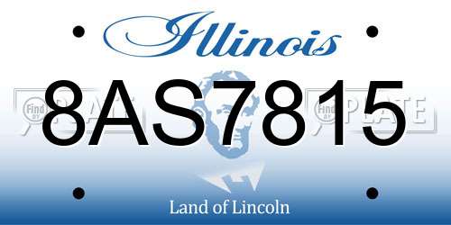 8AS7815 Illinois License Plate