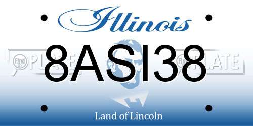 8ASI38 Illinois License Plate