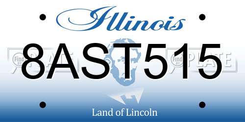 8AST515 Illinois License Plate