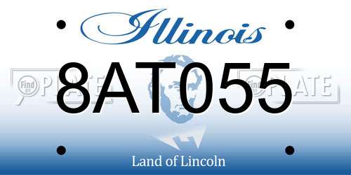 8AT055 Illinois License Plate