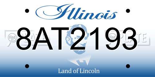 8AT2193 Illinois License Plate