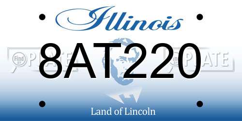 8AT220 Illinois License Plate