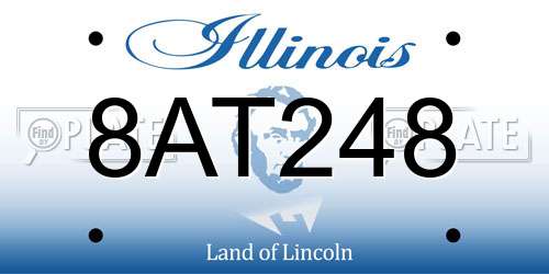 8AT248 Illinois License Plate