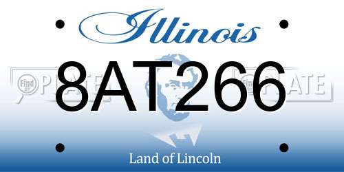 8AT266 Illinois License Plate