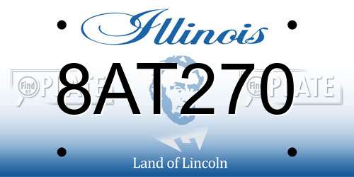 8AT270 Illinois License Plate