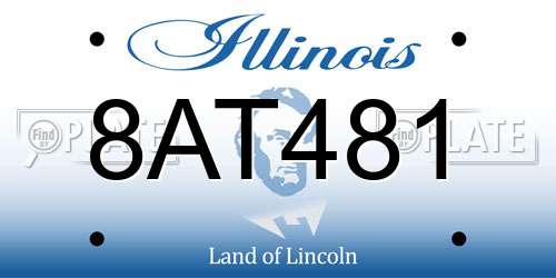 8AT481 Illinois License Plate