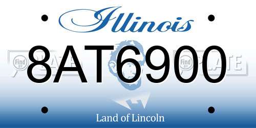 8AT6900 Illinois License Plate