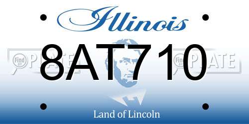 8AT710 Illinois License Plate