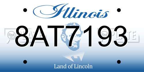 8AT7193 Illinois License Plate
