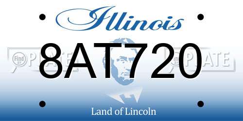 8AT720 Illinois License Plate