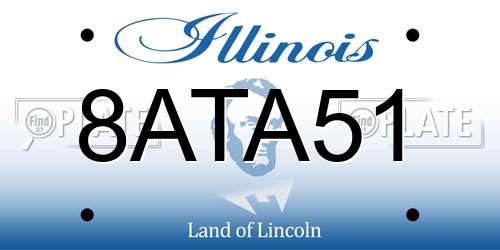 8ATA51 Illinois License Plate