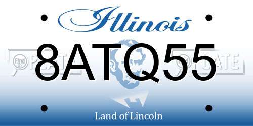 8ATQ55 Illinois License Plate
