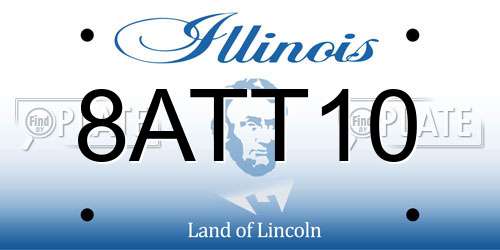 8ATT10 Illinois License Plate