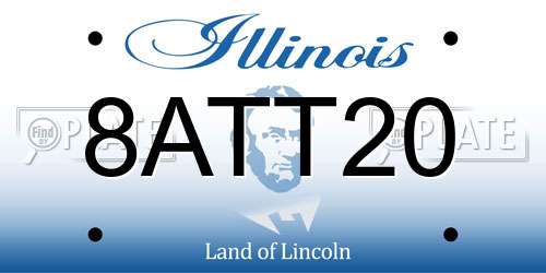 8ATT20 Illinois License Plate
