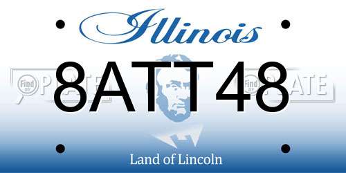 8ATT48 Illinois License Plate