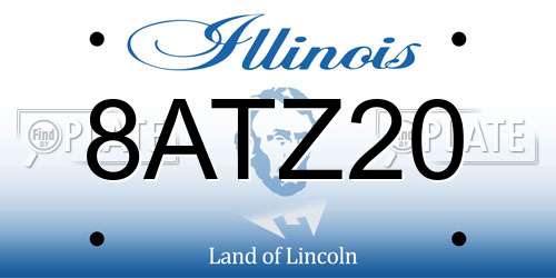 8ATZ20 Illinois License Plate