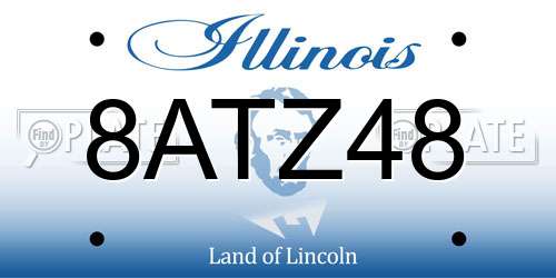 8ATZ48 Illinois License Plate