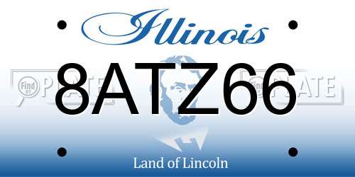8ATZ66 Illinois License Plate
