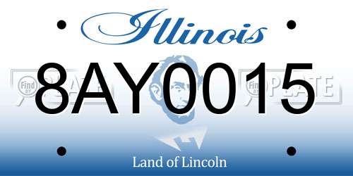 8AY0015 Illinois License Plate
