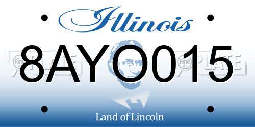 8AYO015 Illinois License Plate