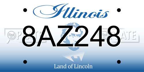 8AZ248 Illinois License Plate