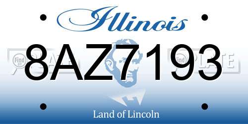 8AZ7193 Illinois License Plate