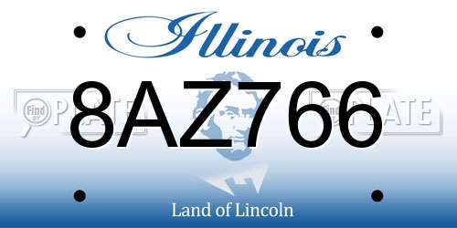 8AZ766 Illinois License Plate