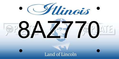 8AZ770 Illinois License Plate