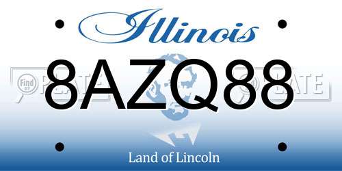 8AZQ88 Illinois License Plate