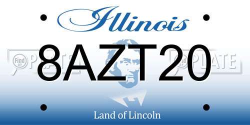 8AZT20 Illinois License Plate