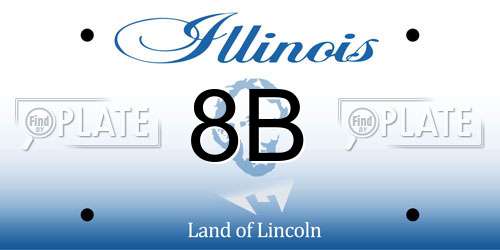 8B Illinois License Plate