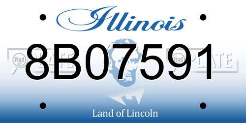 8B07591 Illinois License Plate