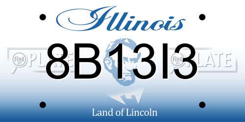 8B13I3 Illinois License Plate