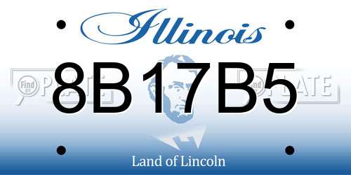 8B17B5 Illinois License Plate