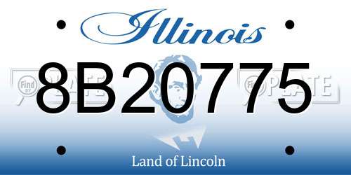 8B20775 Illinois License Plate
